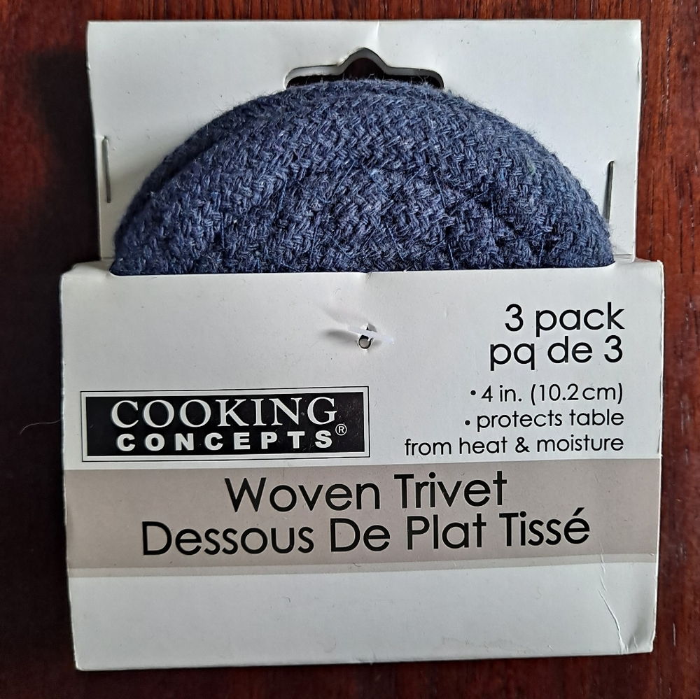 Woven Trivet Coasters 4 inch 3 Pack